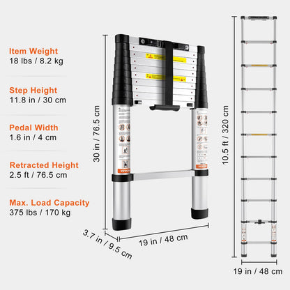 Telescoping Ladder - 5.6m & 181 kg