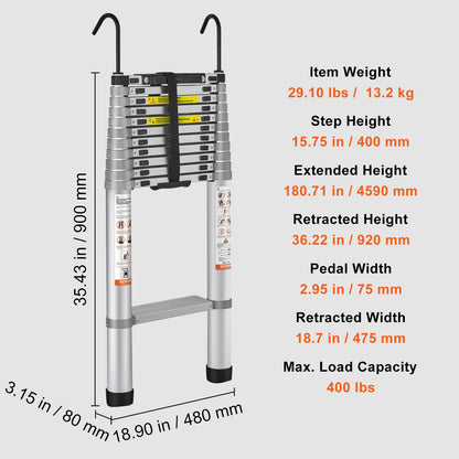 Telescoping Ladder - 5.6m & 181 kg