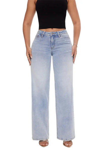 Stretchy Wide-Legged Jeans