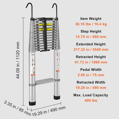 Telescoping Ladder - 5.6m & 181 kg