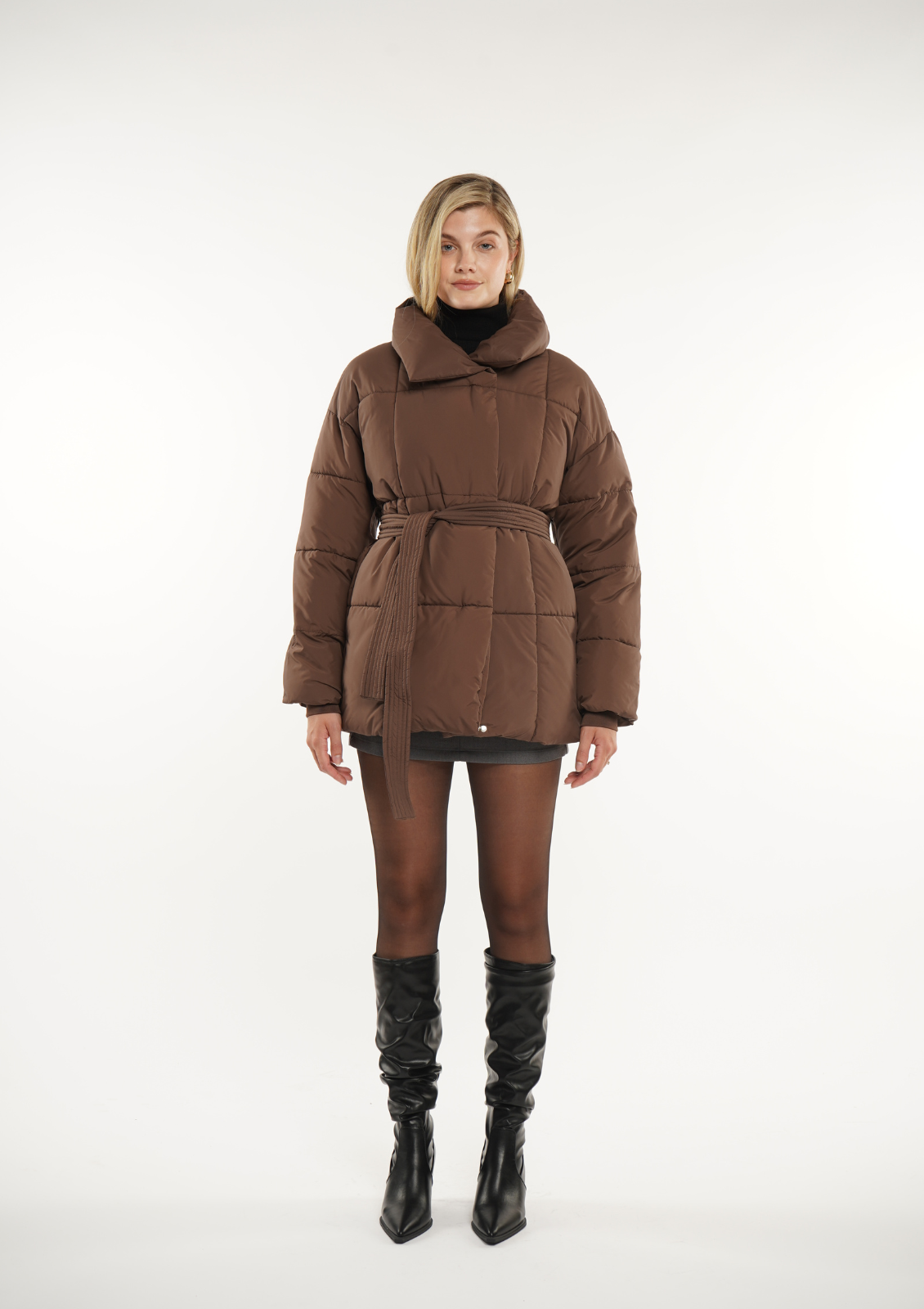 Belted Puffer Jacket