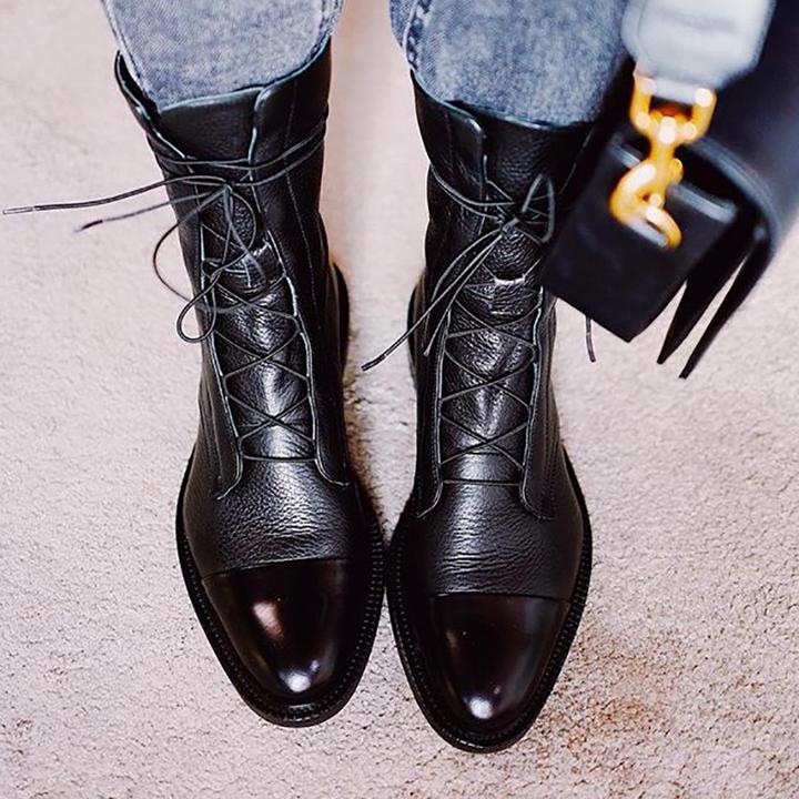 Scarlett™ - Elegant Leather Ankle Boots