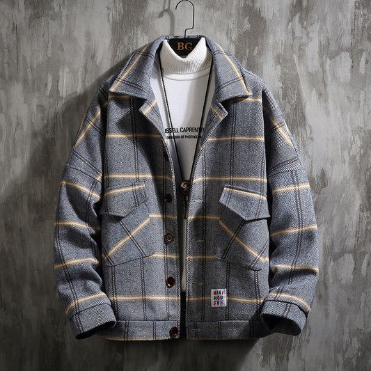 Jey - Wool jacket in check pattern