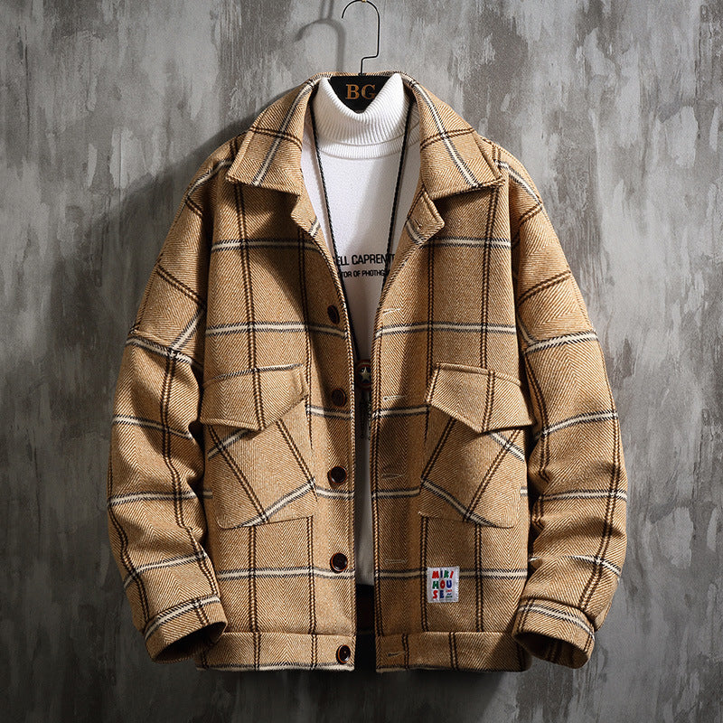 Jey - Wool jacket in check pattern