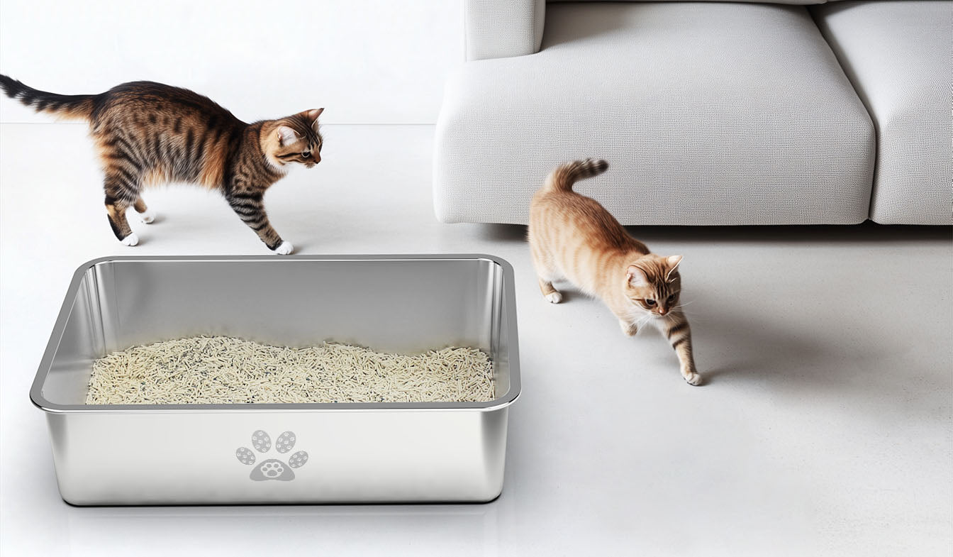 SteelTidy™ Stainless Steel Cat Litter Box