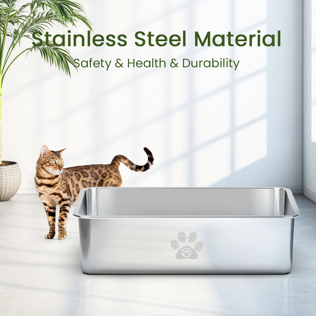 SteelTidy™ Stainless Steel Cat Litter Box