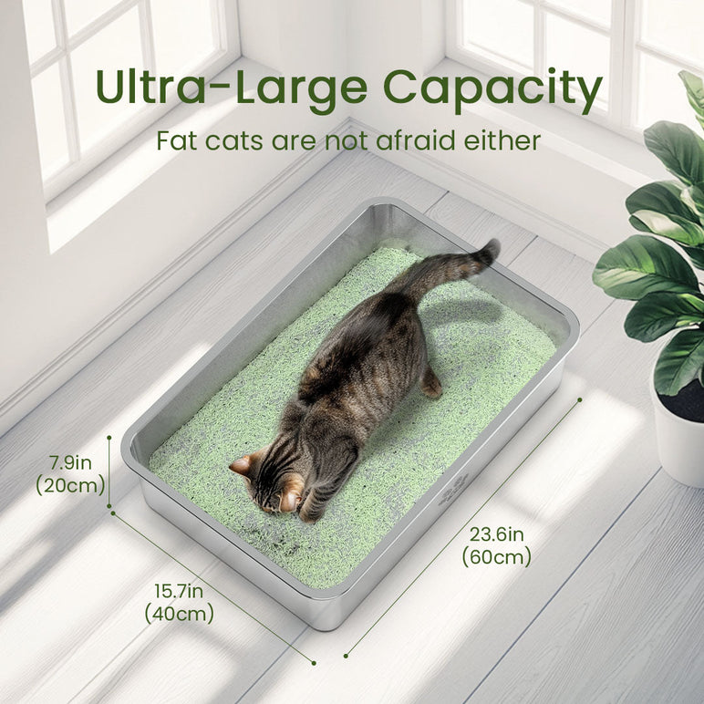 SteelTidy™ Stainless Steel Cat Litter Box