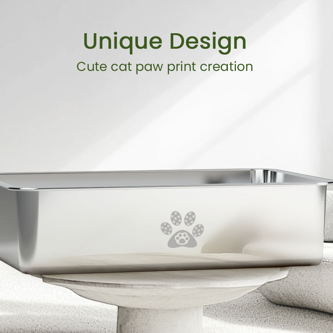 SteelTidy™ Stainless Steel Cat Litter Box