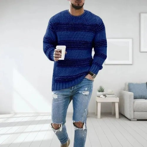 Liam™ | Striped Knit Men's Sweater