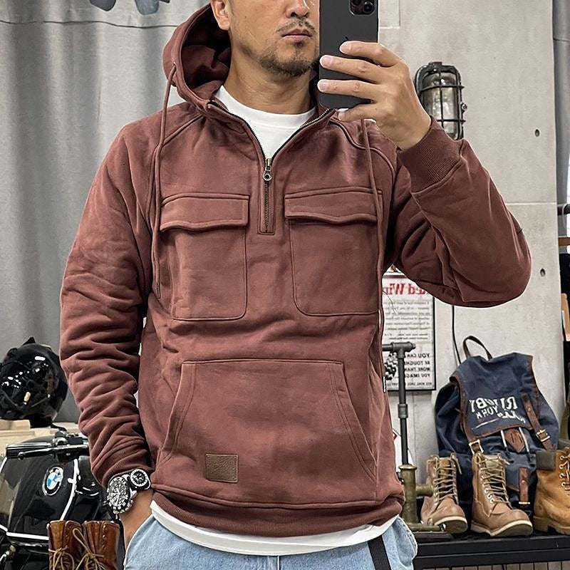 Xaviere - Comfortable winter hoodie with zipper