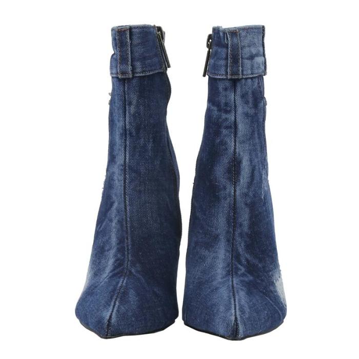 Maria - Denim Ankle Boots